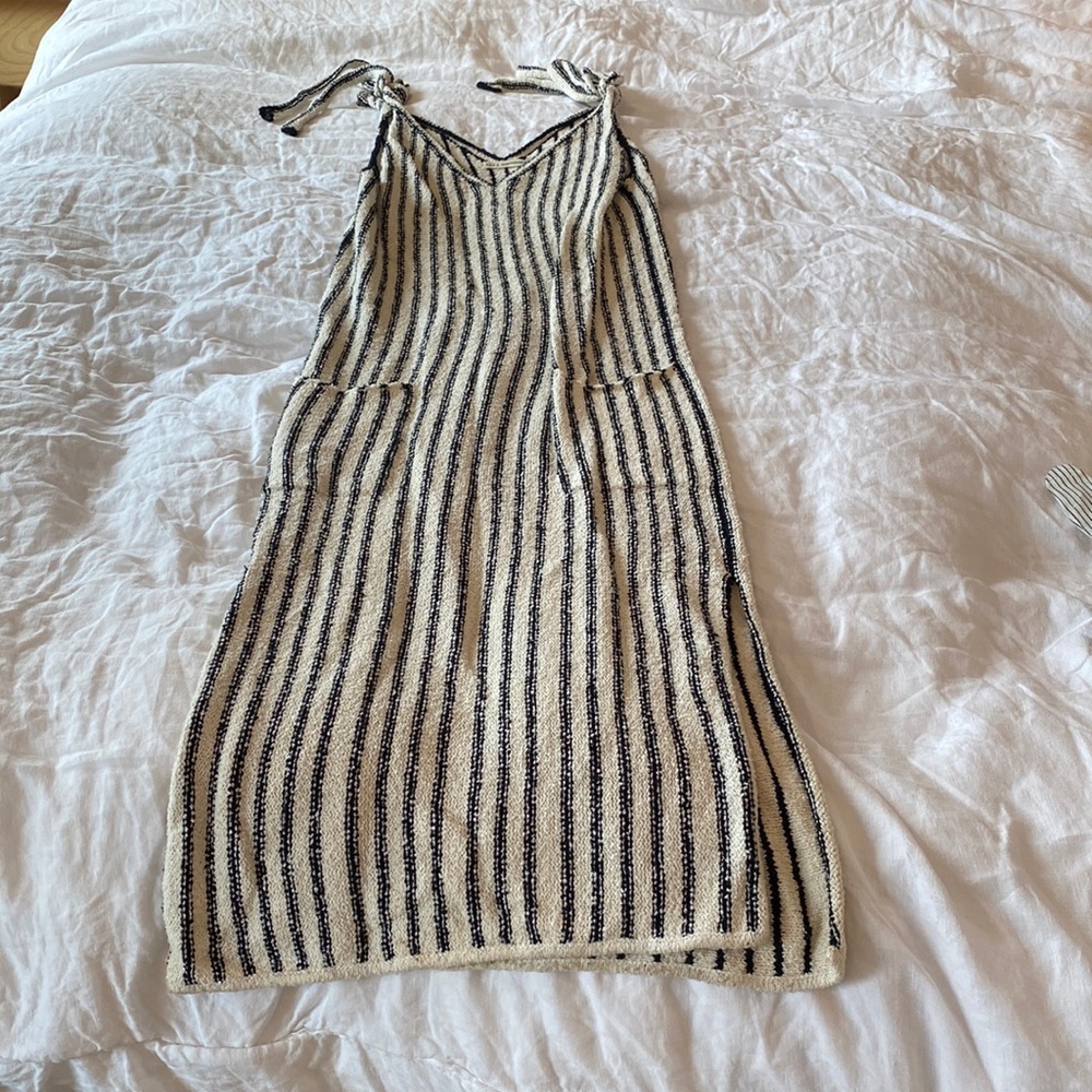 Ulla Johnson striped knit tank dress with tie straps